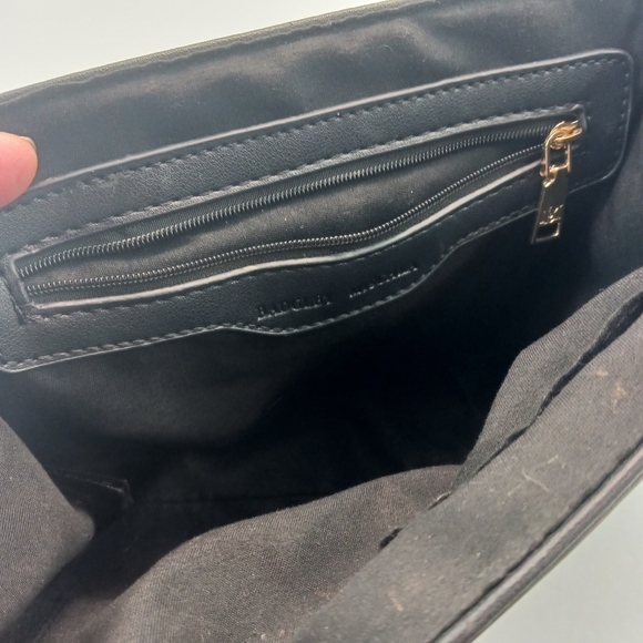 Badgley Mischka Womens Handbag Black Chain Vegan Leather - Picture 12 of 14